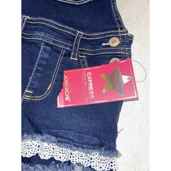 Jordache‎ Overalls Flowers and Lace 2T/NP2 Toddler Baby Clothes Denim - Picture 6 of 9